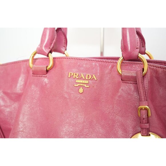 Prada 2 Way Bag Shoulder Pink Leather - Picture 4 of 11